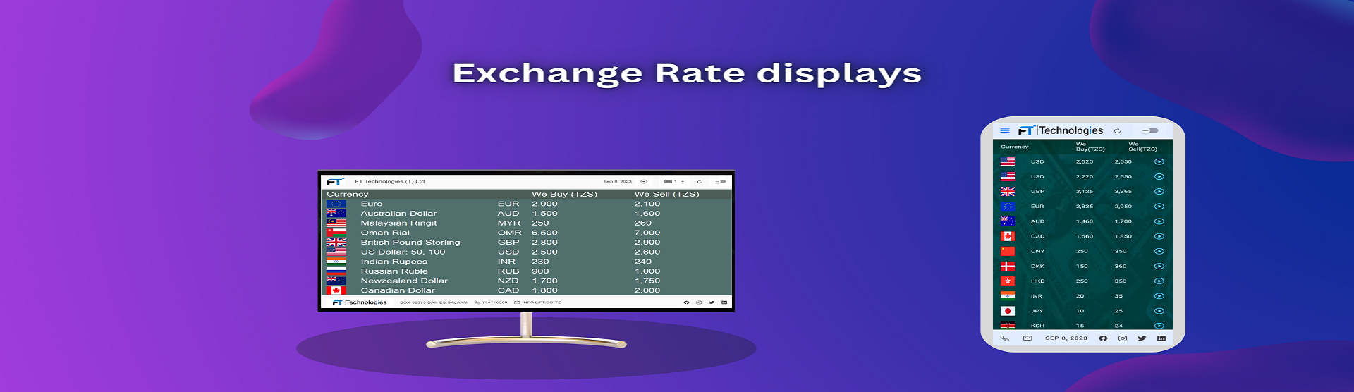 Foreign Exchange Rate Display Board
